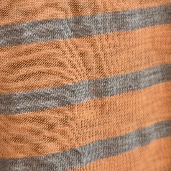 Splendid Bella Swan Meadow scene Striped Henley shirt Medium orange grey - Picture 10 of 17